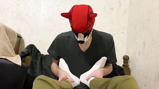 Puppy Boy Licks Feet and Sucks Uncut Big Cock for Russian Gay Cumshot