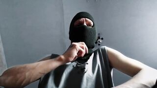 Gay Army Boots Amplify Pleasure as Cock Screams Through Dirty White Sock Breath