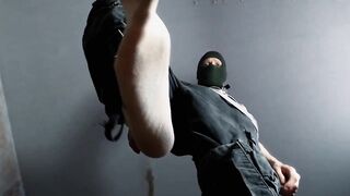 Gay Army Boots Amplify Pleasure as Cock Screams Through Dirty White Sock Breath