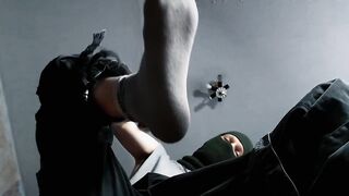 Gay Army Boots Amplify Pleasure as Cock Screams Through Dirty White Sock Breath