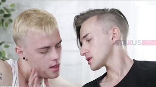 Staxus Jamie Calvin And John Croford Destroyed By Big Dick Gay Friends Gushing Choked Blowjob Handjob College HD