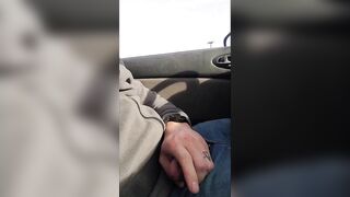 Walmart Parking Lot Gay Masturbation Orgasm Cumshot Big Dick Almost Caught
