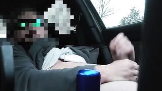 Walmart Parking Lot Gay Masturbation Orgasm Cumshot Big Dick Almost Caught