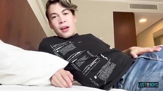 LustForBoys Danny Bianchi Uncut Cock Stroking Gushing Fingering Smooth Hole