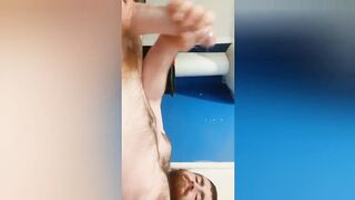 Horny Apprentice Builder Destroys Self With Gay Lube Handjob Before Work