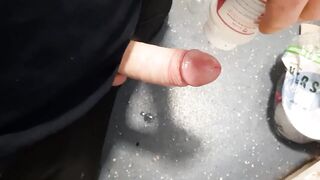 Horny Apprentice Builder Destroys Self With Gay Lube Handjob Before Work
