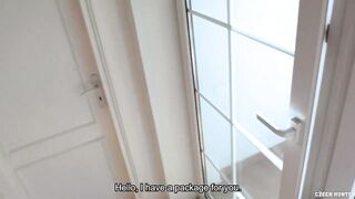 Bigstr Gorgeous Straight Courier Fights Temptation Until My Naughty Offer Breaks Him With Gay Sex For Cash And Cum On Stomach