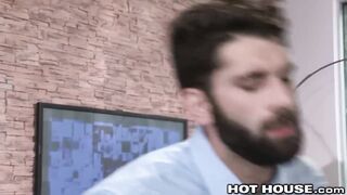Hothouse Office Hot Desk Fuck Destroyed Gushing Choked Hunk Big Dick Blowjob Gay Anal