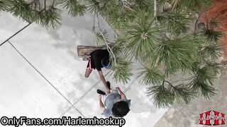 Gagging on Hung Straight Dude Destroyed Gushing Throat Fuck Interracial Blowjob