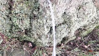 Winter Piss Geyser Drowns Big Foreskin Cock Cum Flood