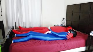 Shiny Zentai Cocks Frotting Till Gushing Cum Destruction