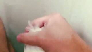 1$ Fake Pussy Chokes Cock Gushes Thick Cum Flood