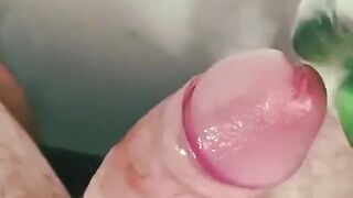 1$ Fake Pussy Chokes Cock Gushes Thick Cum Flood