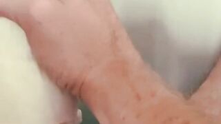 1$ Fake Pussy Chokes Cock Gushes Thick Cum Flood