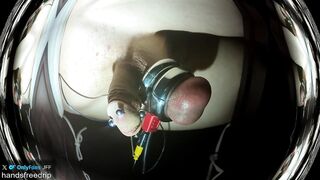 Pierced Cock Gushes Endless Precum From CBT E-Stim Edging Hell