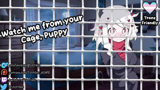 Caged Puppy Whimpers Femboy Gushes Cum Tsunami Tease
