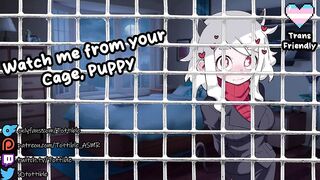 Caged Puppy Whimpers Femboy Gushes Cum Tsunami Tease
