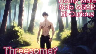 BiCurious Forest Hunk Gushes Cum in MMF Threesome Choke Fest