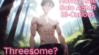 BiCurious Forest Hunk Gushes Cum in MMF Threesome Choke Fest