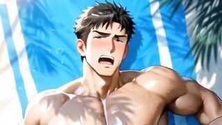 Miami Pool Orgy Destroys Big Ass Femboy Toilets Gushing Cum