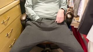 Straight Bro Jerks Hairy Cut Cock In Closet Gushes Cum Tsunami