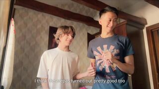 Tyler Wu Chokes Nani with Gushing Uncut Cum Feeding Frenzy