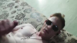 Freckled Studs Big Cock Cums Nonstop Gushing Ropes Destroy Couch
