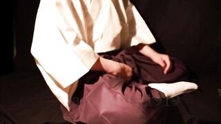 Horny Shinto Priest Hakama Jerk Off Cum Gusher Ritual Destroyed