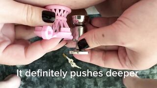 Pink Cage Crushes Dick Negative Locktober Hell Denied