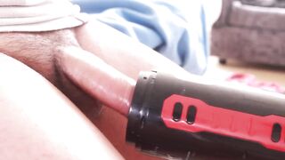 Gushing Cum Floods Auto Fleshlight Glans Torture Overload