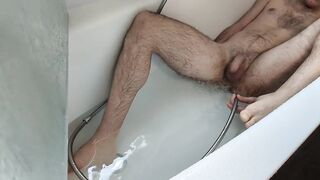 Hairy Anus Scrotum Gushed Destroyed by Water Jet Blast Cum