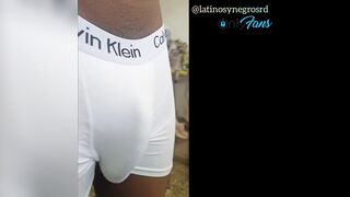 Gripped Buddys Pulsing BBC Over Boxers He Explodes Gushing
