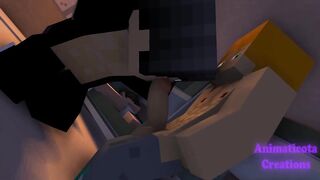 Emo Twink Choked Gushing in Minecraft Dick Hostel Orgy