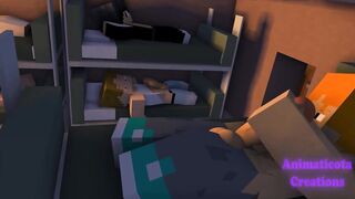 Emo Twink Choked Gushing in Minecraft Dick Hostel Orgy
