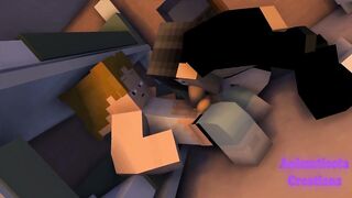 Emo Twink Choked Gushing in Minecraft Dick Hostel Orgy