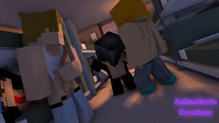 Emo Twink Choked Gushing in Minecraft Dick Hostel Orgy