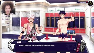 Yuto's Soapy Big Dick Milked Gushing in Jock Lockers Chaos