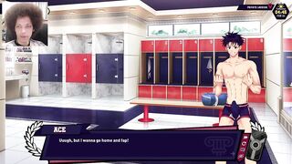 Yuto's Soapy Big Dick Milked Gushing in Jock Lockers Chaos