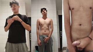 Horny Pinoy 7inch Beast Gushes Cum in KFC Crapper