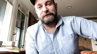 Hairy Seattle Dad Verbals Massive Dick Explosion After Work