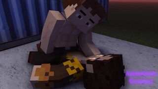 Flambae Ass Destroyed Gushing Cum Choked Public Minecraft Fuckfest