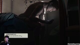 Redhead Military Hunk Jerks to HentaiGayming Buddy Cum Flood