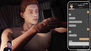 Redhead Military Hunk Jerks to HentaiGayming Buddy Cum Flood