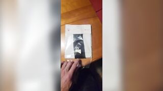 Unboxing Black Pantyhose Big Dick Cum Flood Destroyed