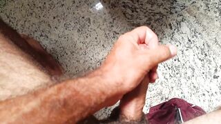 Club Bathroom Big Dick Prostate Milking Cum Gusher Handjob Destroyed