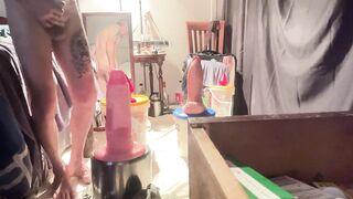 Hole Wrecker Rips Loose Gay Man Pussy With Massive Pink Dildo Beast