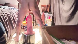 Hole Wrecker Rips Loose Gay Man Pussy With Massive Pink Dildo Beast