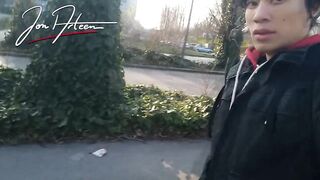 Twink Jon Arteen Ruins Gushing Cumshot Outdoor Winter Drip Cleanup