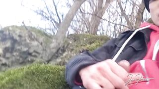 Twink Jon Arteen Ruins Gushing Cumshot Outdoor Winter Drip Cleanup