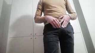Straight Guys Huge Cock Gushes Messy Cum Destruction